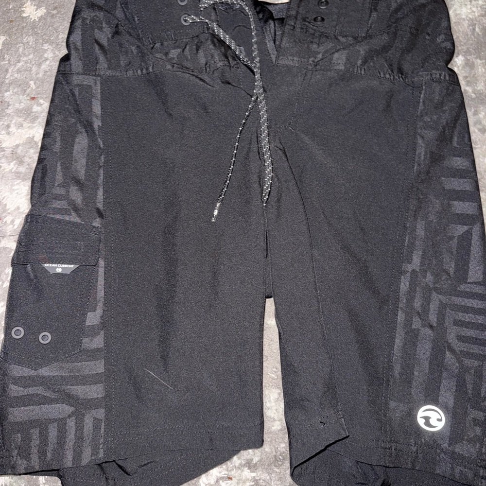 Ocean Current Black Hybrid Shorts